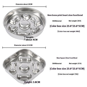 Enhance Your Pet's Dining Experience with Our Stainless Steel Pet Slow Feeding Bowl