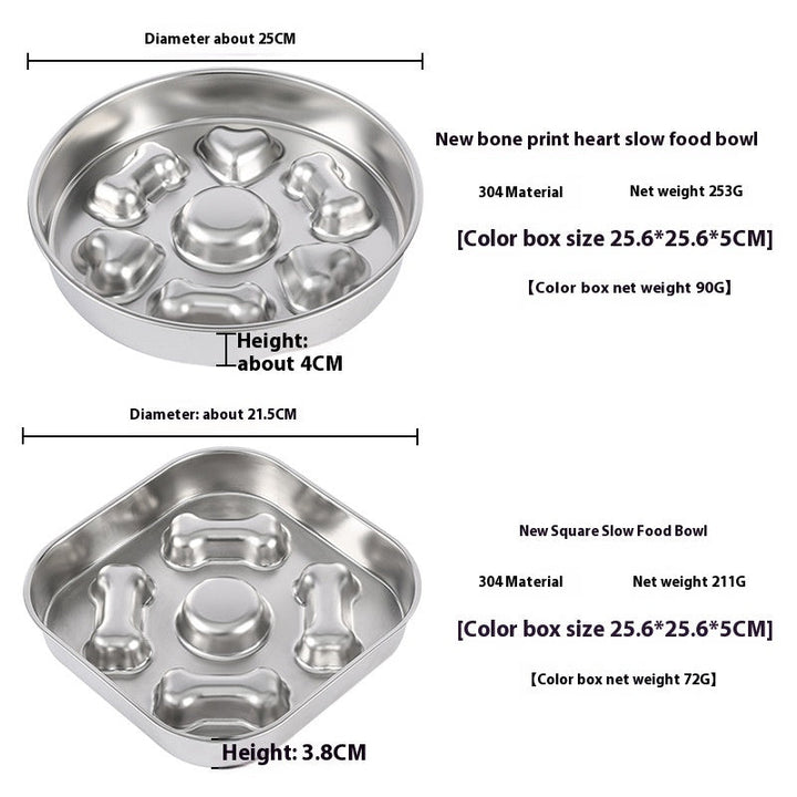 Enhance Your Pet's Dining Experience with Our Stainless Steel Pet Slow Feeding Bowl