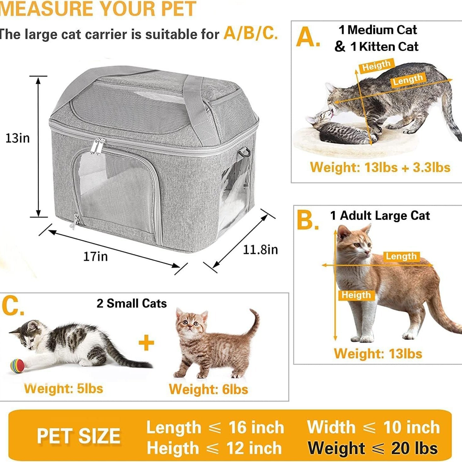 Transport Bag For Small Dogs And Cats