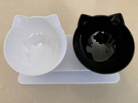 Oblique Mouth Transparent Single Pet Bowl