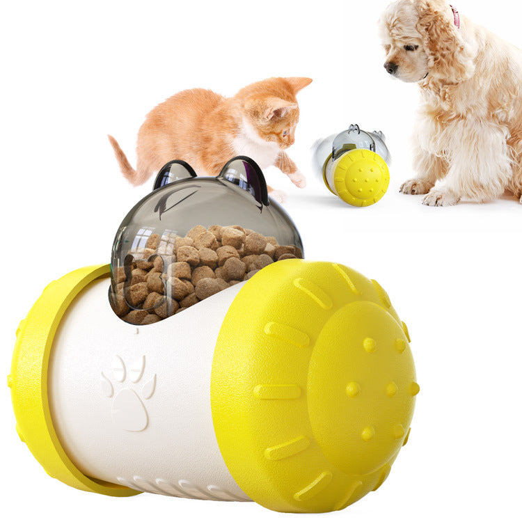 Funny Dog Treat Leaking Toy With Wheel