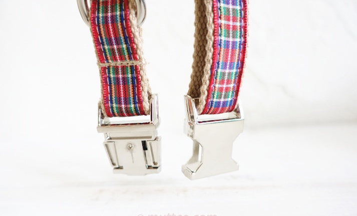 Red plaid leash