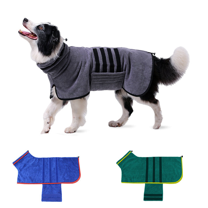 Dog Bathrobe Pet Bath Cat Towel