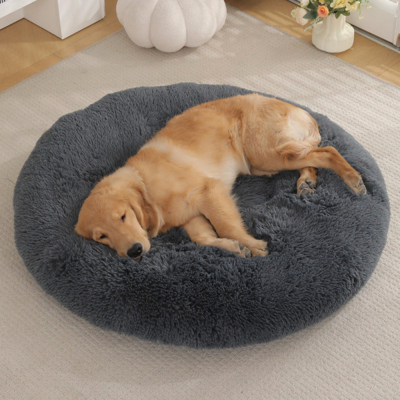 Round Pet Mat Dog Bed Plush Warm