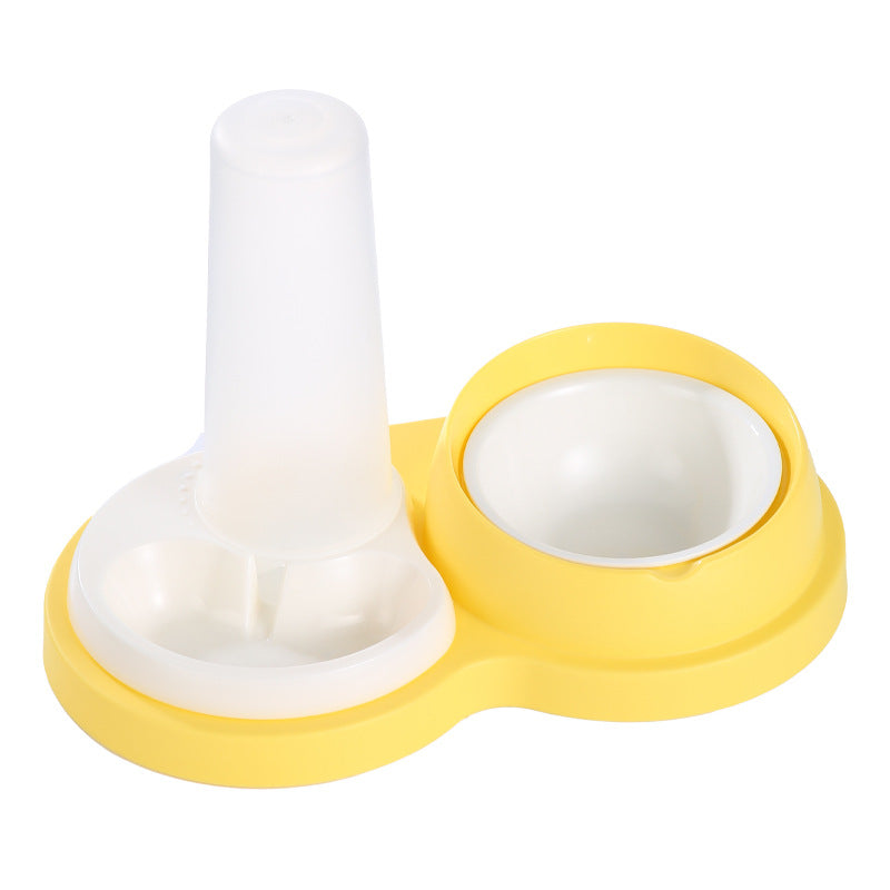 Pet Double Feeding Bowl Neck Protection