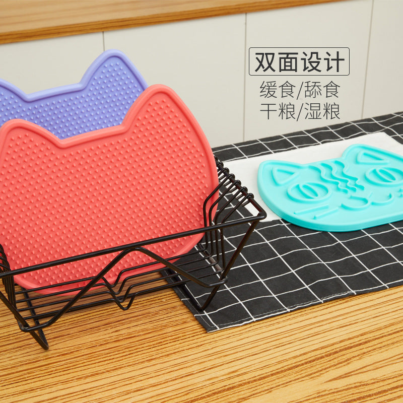 Tongue licking double-sided slow food bowl