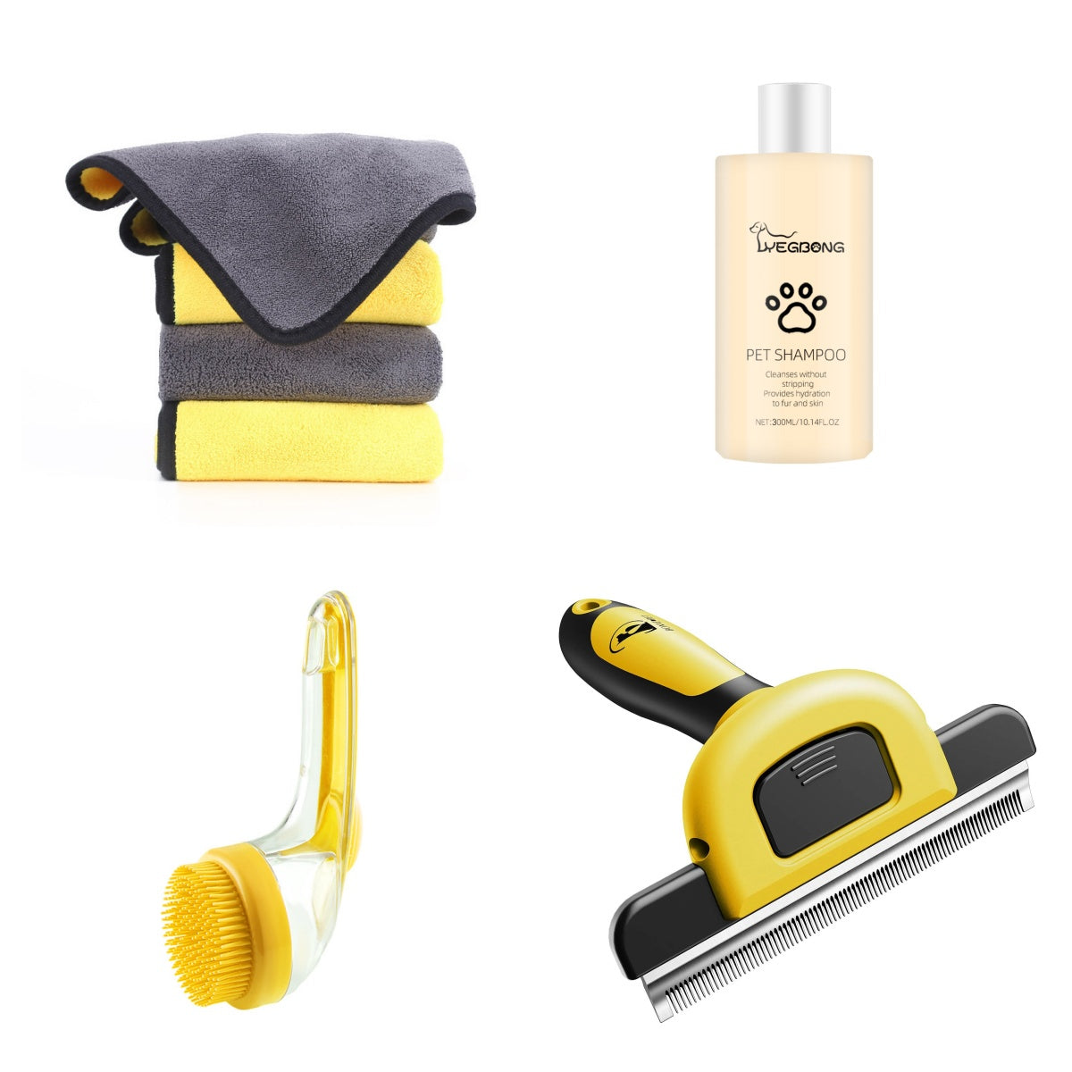 Pet Bath Brush Long Handle Comb