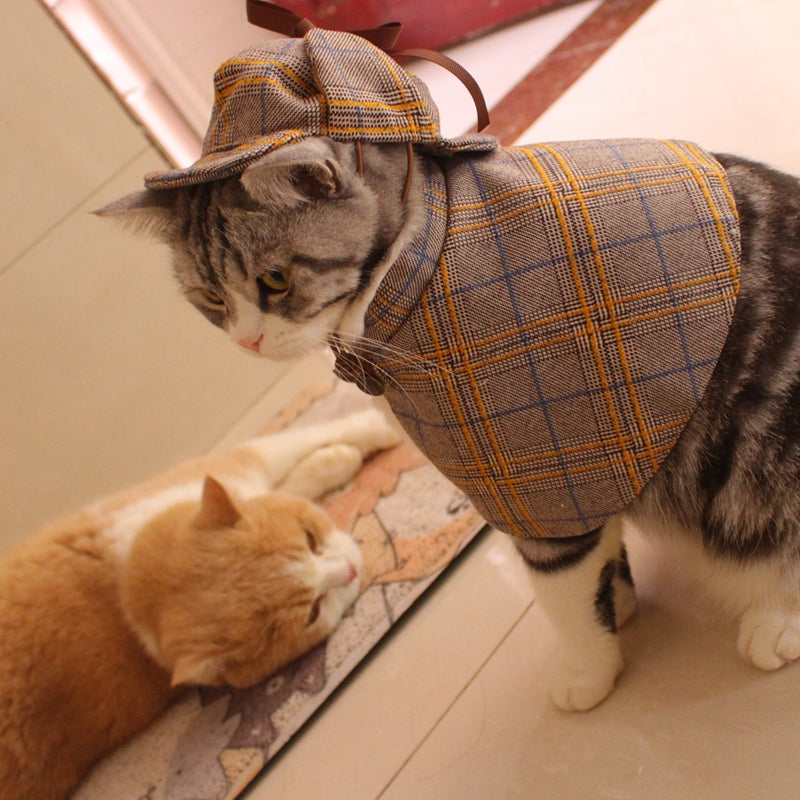 Detective Clothes Cloak Hat Suit