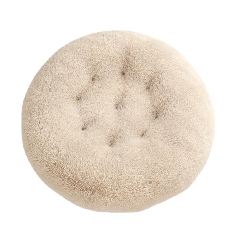 Round Pet Mat Dog Bed Plush Warm