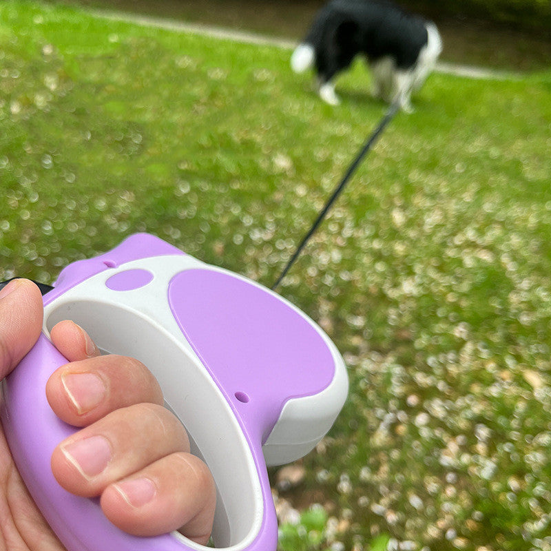 With Light Retractable Dog Rope Leash