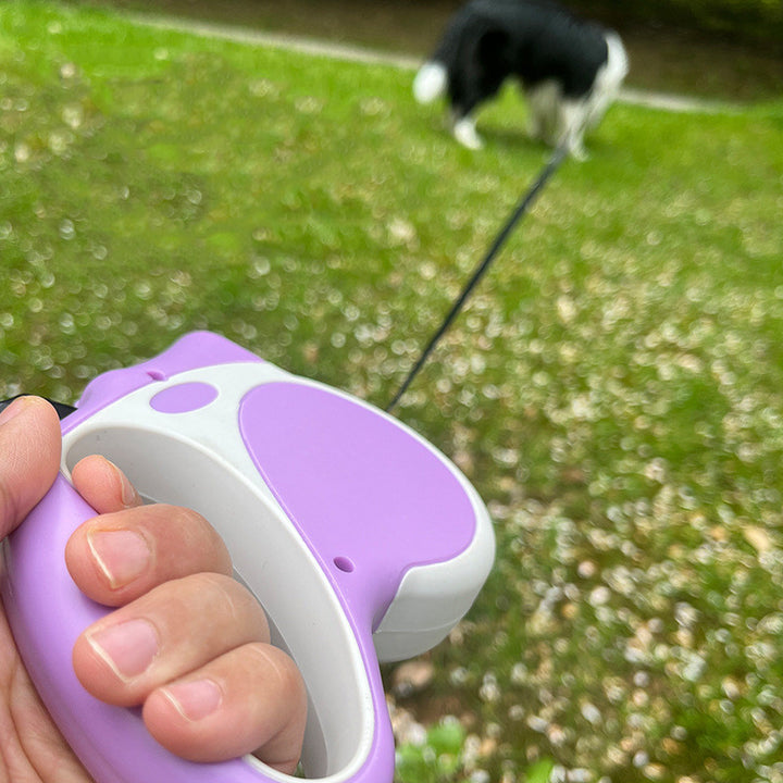 With Light Retractable Dog Rope Leash