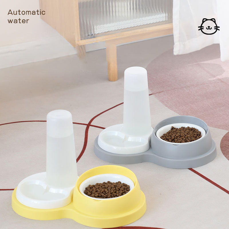Pet Double Feeding Bowl Neck Protection