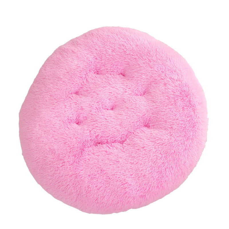 Round Pet Mat Dog Bed Plush Warm