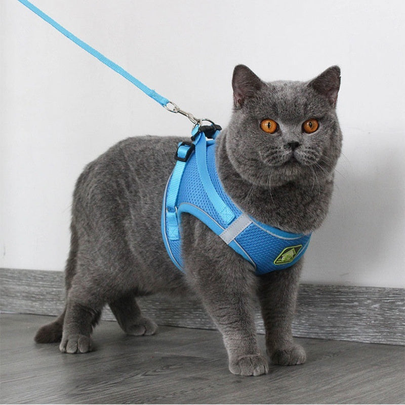 Breathable Cat Walking Leash Anti-escape Vest
