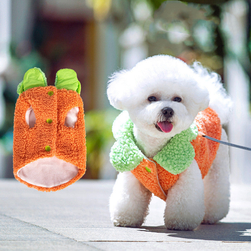 Lotus Leaf Lace Warm Pet Clothes