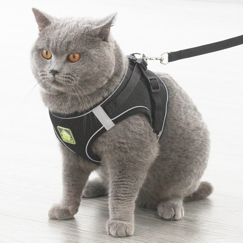 Breathable Cat Walking Leash Anti-escape Vest
