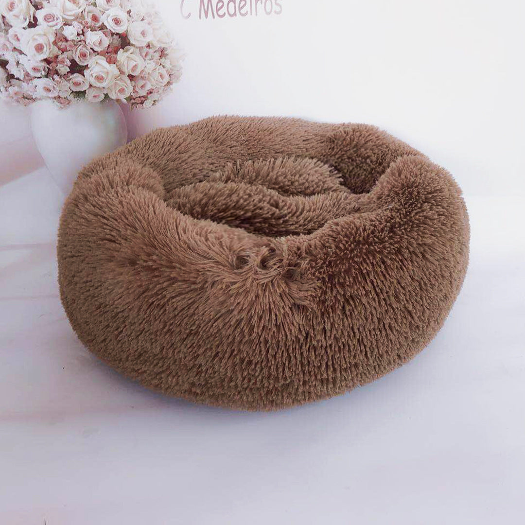 Small Dogs Round Plush Cat Litter Kennel