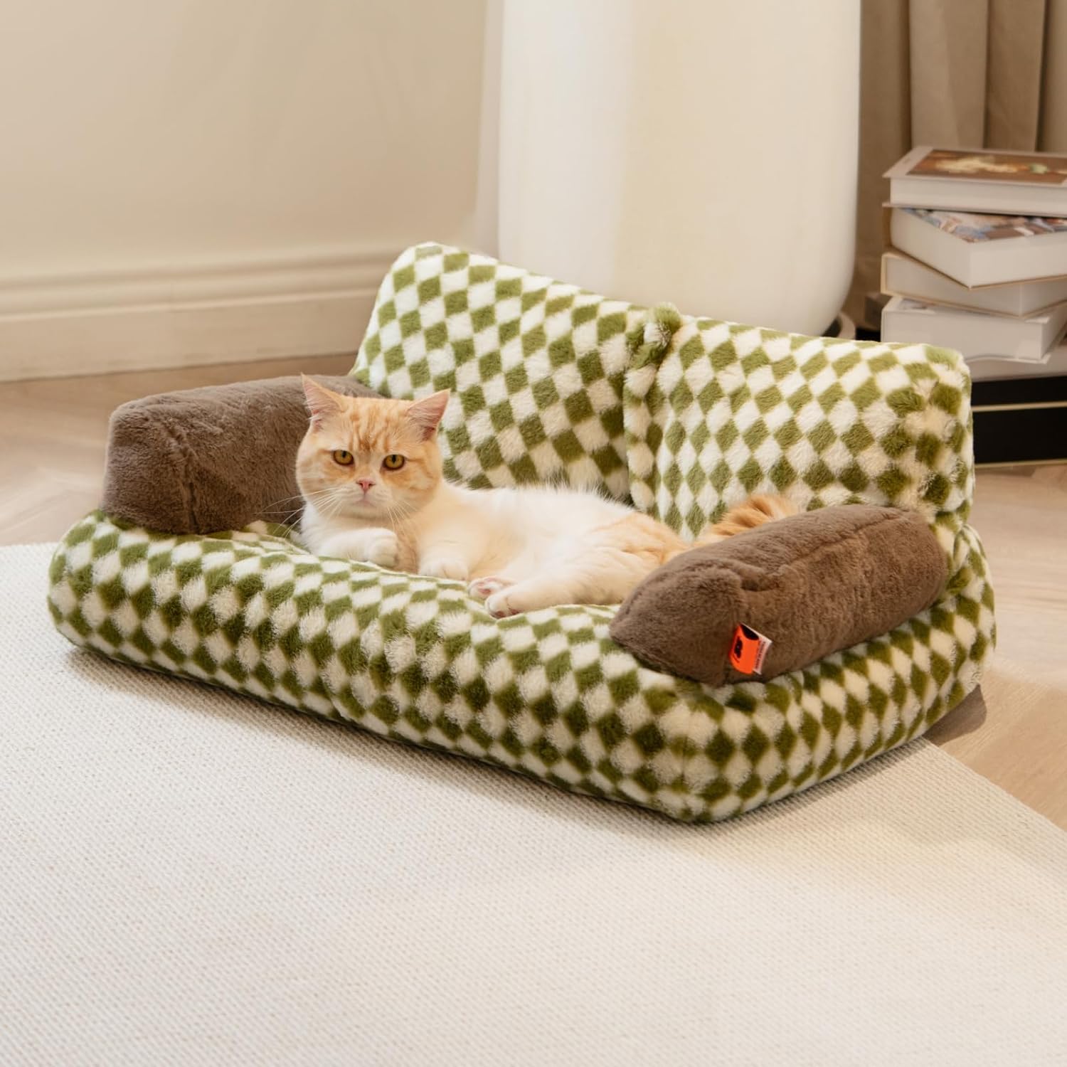 Fluffy Cat Couch Washable Pet Couch Bed