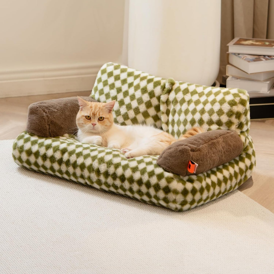 Fluffy Cat Couch Washable Pet Couch Bed
