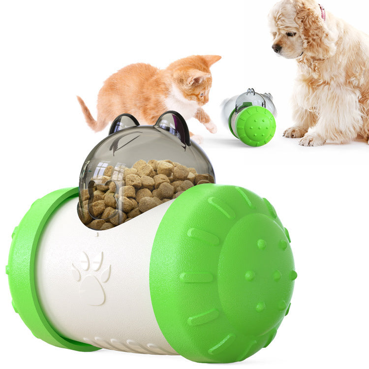 Funny Dog Treat Leaking Toy With Wheel