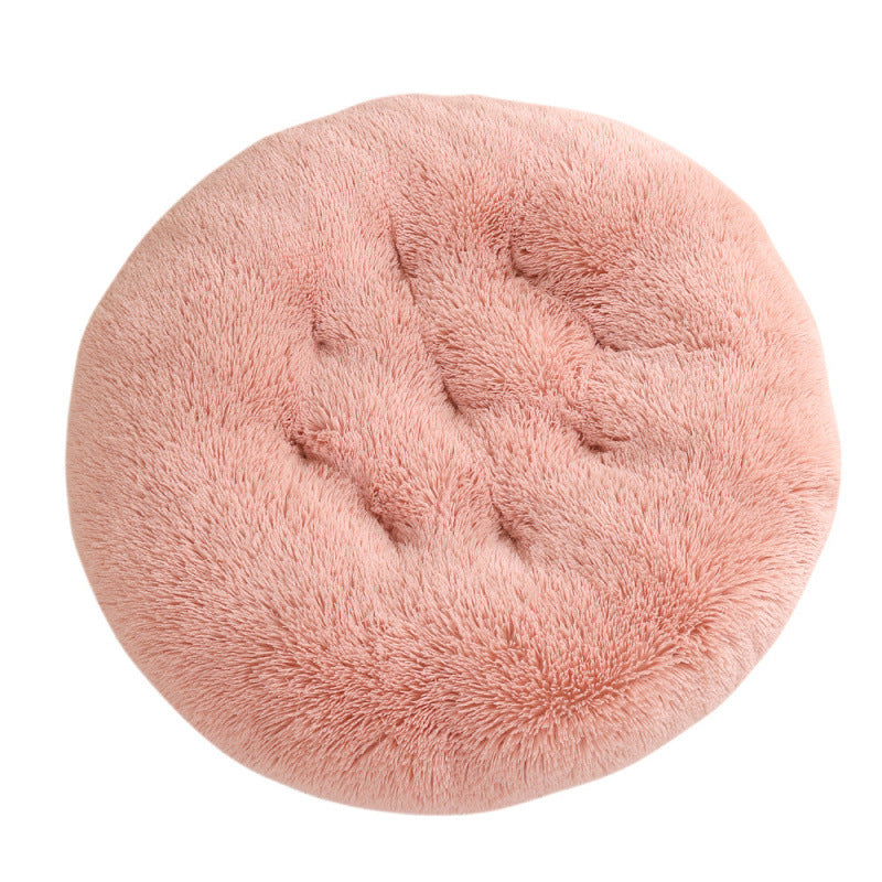 Round Pet Mat Dog Bed Plush Warm