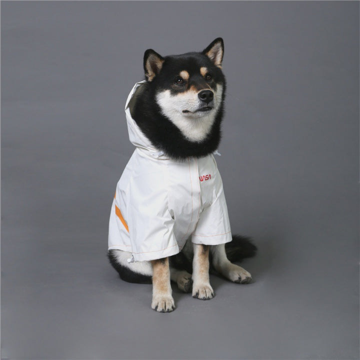 Rainproof Reflective Space Suit Pet Raincoat
