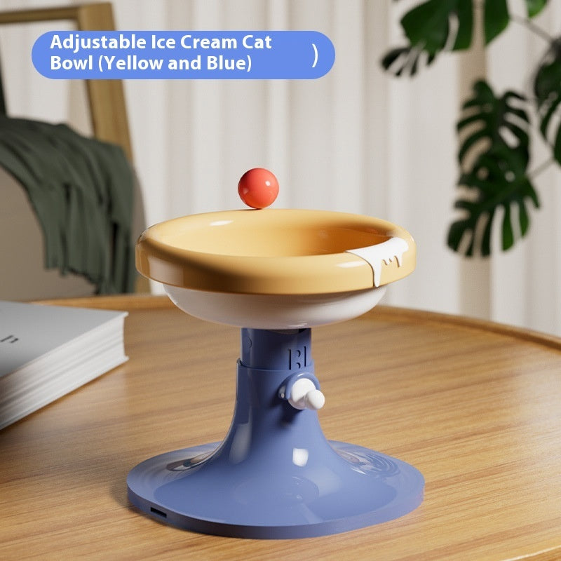 Lifting Ceramic Cat Feeding Bowl Pet Tableware