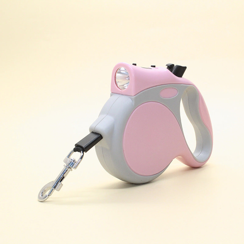 With Light Retractable Dog Rope Leash