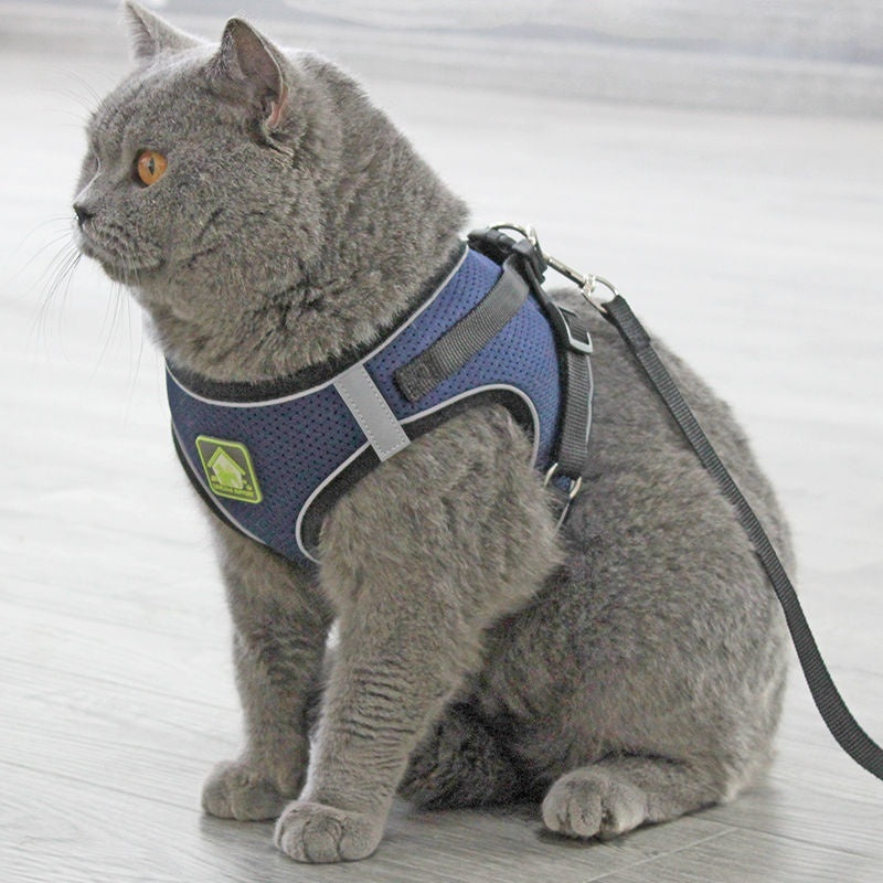 Breathable Cat Walking Leash Anti-escape Vest