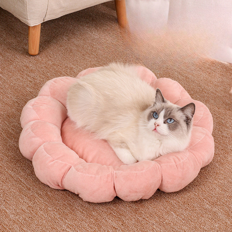 Multi Color Petal Dog And Cat Nest