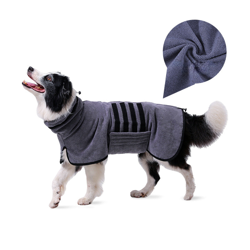 Dog Bathrobe Pet Bath Cat Towel